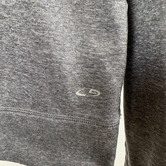 Champion Duo Dry Gray Cropped‎ Hoodie Women's M Funnel Neck Athleisure Sporty - Picture 5 of 9